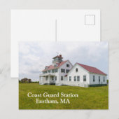 Bahnhof der Küstenwache Eastham Massachusetts Postkarte (Vorne/Hinten)