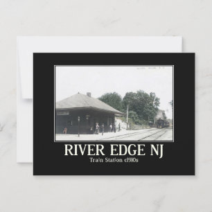 Bahnhof des NJ River Edge 1910s Vintag Inspiriert Postkarte