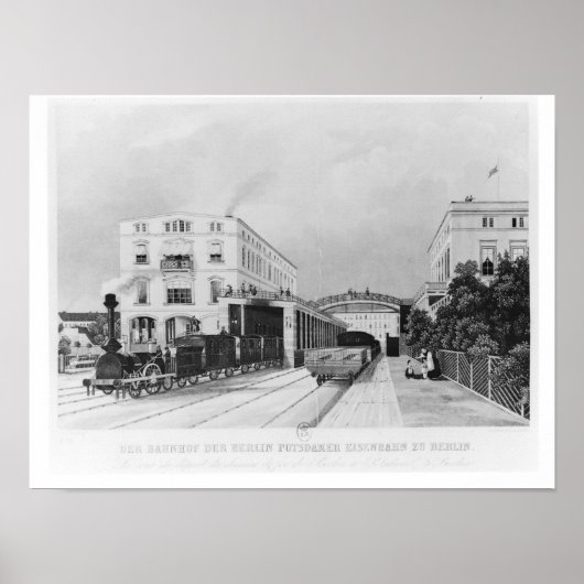 Bahnhof des Zuges Berlin-Potsdam Poster (Vorne)