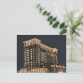 Bahnhof Detroit in der Nacht Postkarte (Stehend Vorderseite)