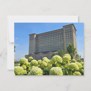 Bahnhof Detroit Postkarte