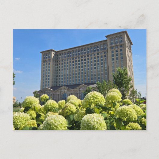 Bahnhof Detroit Postkarte (Vorderseite)