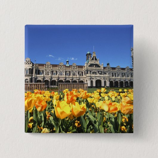 Bahnhof Dunedin Button (Vorderseite)