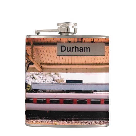 Bahnhof Durham Flachmann (Vorderseite)