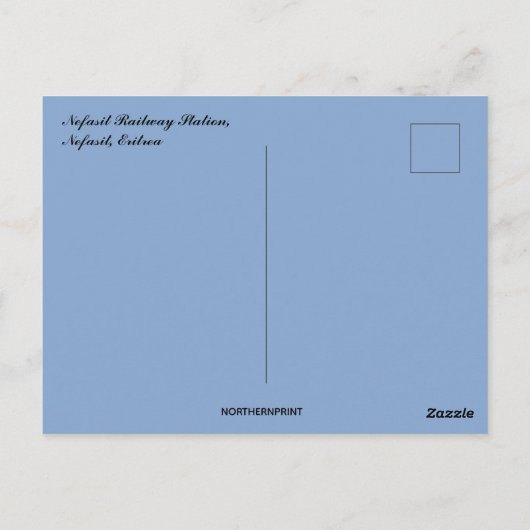 Bahnhof Eritrea Postkarte (Rückseite)