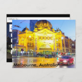 Bahnhof Flinders, Melbourne Postcard Postkarte (Vorne/Hinten)