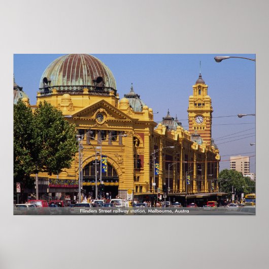 Bahnhof Flinders Street, Melbourne, Österreich Poster (Vorne)