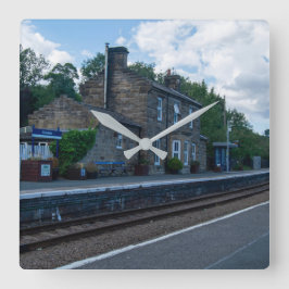 Bahnhof Glaisdale Quadratische Wanduhr