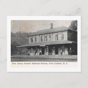 Bahnhof, Glen Gardner, New Jersey Vintage Postkarte
