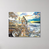 Bahnhof Glissade überwinterte Canvas Leinwanddruck (Vorderseite)