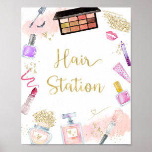 Bahnhof Glitz & Glam Wellness-Center Geburtstagsze Poster