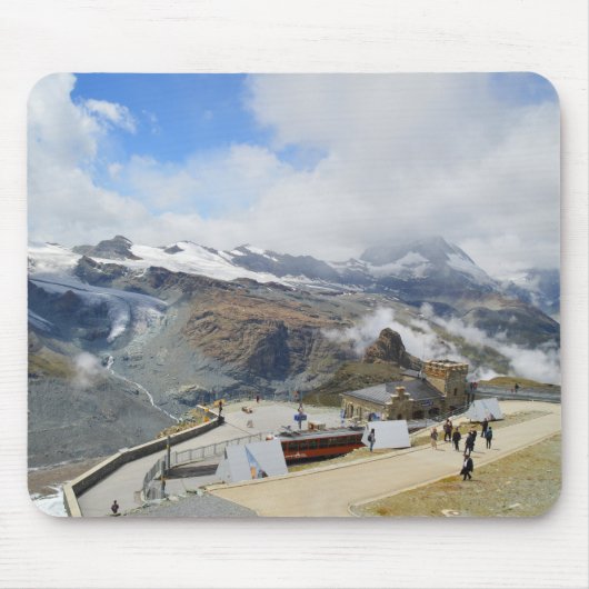 Bahnhof Gornergrat in der Schweiz Mousepad (Vorne)