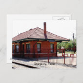 Bahnhof Granbury, Granbury, Texas Postkarte (Vorne/Hinten)