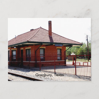 Bahnhof Granbury, Granbury, Texas Postkarte