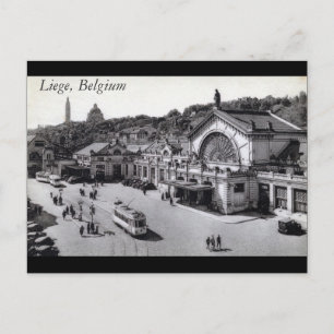 Bahnhof Guillemins, Lüttich Belgien Vintage Postkarte