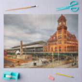 Bahnhof - Hauptstraße 1905 Seidenpapier (Basteln)