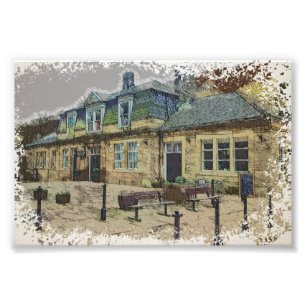 Bahnhof Hebden Bridge Kunst Fotodruck