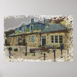 Bahnhof Hebden Bridge Kunst Poster