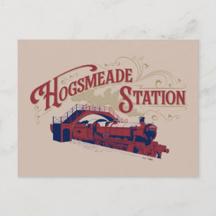 Bahnhof HOGSMEADE Vintage-Grafik Postkarte
