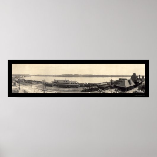 Bahnhof Keokuk Foto 1907 Poster (Vorne)