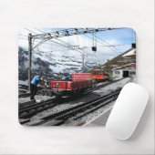 Bahnhof Kleine Scheidegg in der Schweiz Mousepad (Mit Mouse)