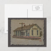 Bahnhof Kleinstadt Postkarte (Vorne/Hinten)