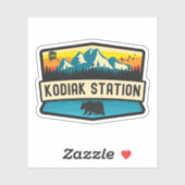 Bahnhof Kodiak, Alaska Aufkleber (Blatt)