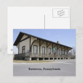 Bahnhof Kutztown Postkarte (Vorne/Hinten)