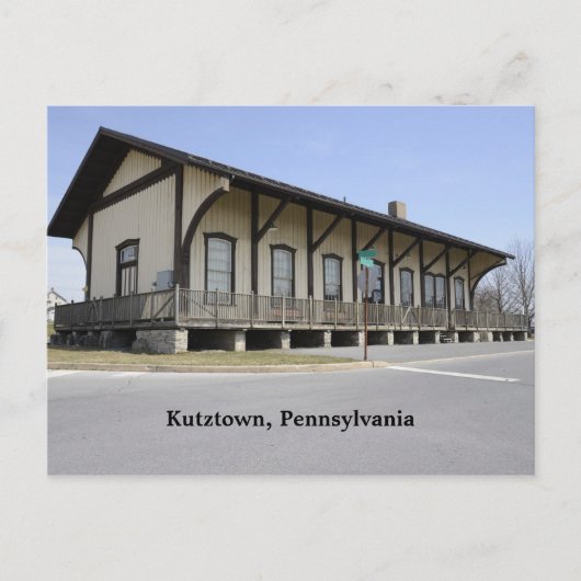 Bahnhof Kutztown Postkarte (Vorderseite)