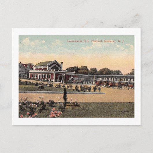 Bahnhof Lackawanna, Montclair NJ Vintag Postkarte (Vorderseite)