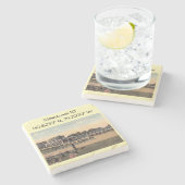 Bahnhof Lackawanna, Montclair NJ Vintag Steinuntersetzer (Seitenansicht)