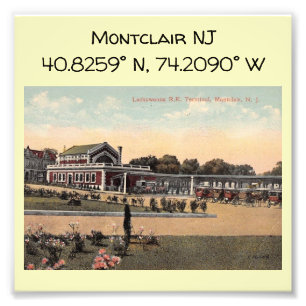 Bahnhof Lackawanna, Montclair NJ Vintage Fotodruck