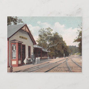 Bahnhof, Lake Hopatcong, New Jersey Vintage Postkarte