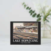 Bahnhof, Lake Hopatcong, NJ, Vintag Postkarte (Stehend Vorderseite)