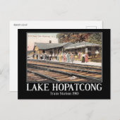Bahnhof, Lake Hopatcong, NJ, Vintag Postkarte (Vorne/Hinten)