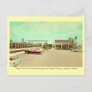 Bahnhof Lakeland, Florida im Vintage-Stil Postkarte