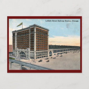 Bahnhof LaSalle Street, Chicago Vintage Postkarte
