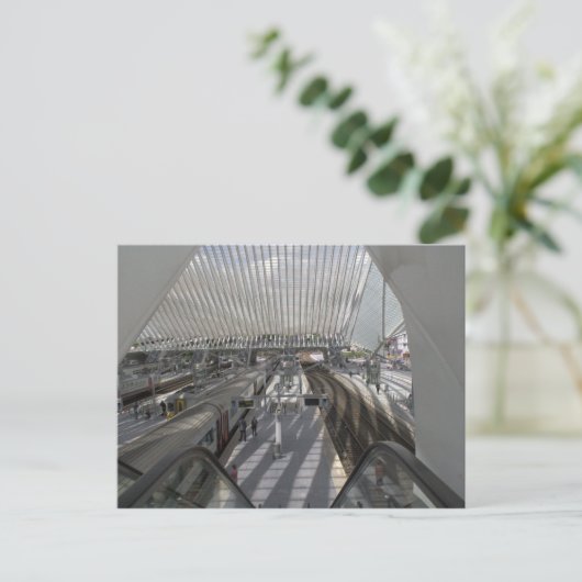 Bahnhof Liège-Guillemins Postkarte (Stehend Vorderseite)