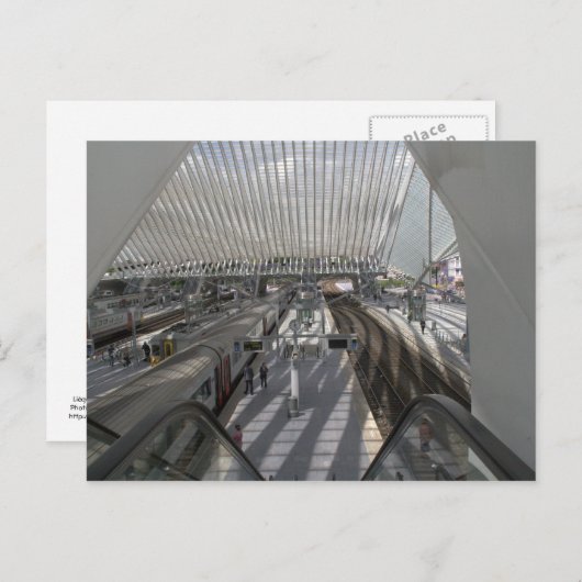 Bahnhof Liège-Guillemins Postkarte (Vorne/Hinten)