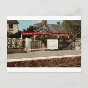 Bahnhof Llanfair PG Vintage Welsh Railway Postkarte