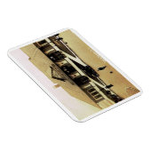 Bahnhof, Long Beach, Long Island, NY Vintage Magnet (Rechte Seite)