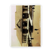 Bahnhof, Long Beach, Long Island, NY Vintage Magnet (Vertikal)