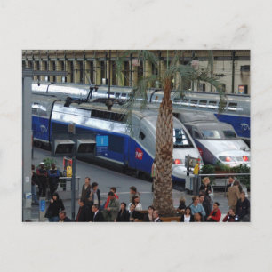 Bahnhof Lyon. Paris, Frankreich Postkarte