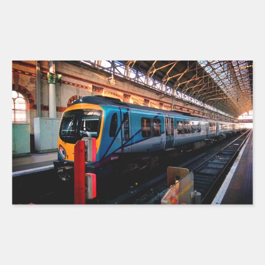 Bahnhof Manchester Rechteckiger Aufkleber (Vorderseite)