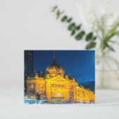 Bahnhof Melbourne in Flinders Postkarte (Stehend Vorderseite)