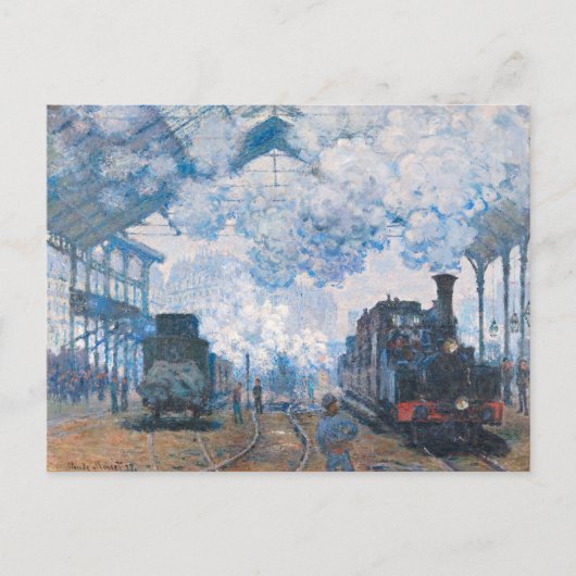 Bahnhof Monet - Saint-Lazare, Anreise Postkarte (Vorderseite)