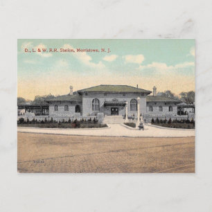 Bahnhof, Morristown, New Jersey Vintage Postkarte