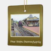 Bahnhof New Hope Keramikornament (Links)