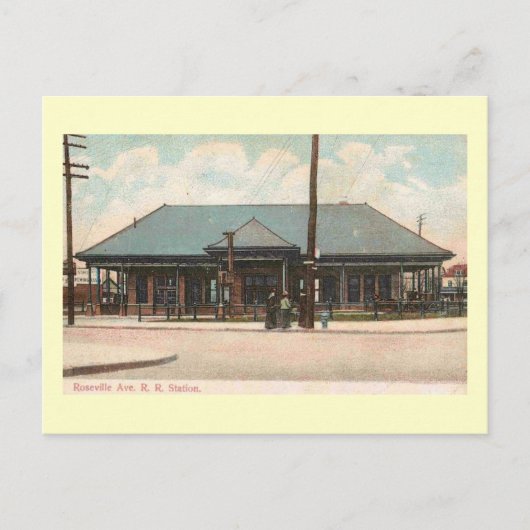 Bahnhof, Newark, New Jersey Vintag Postkarte (Vorderseite)