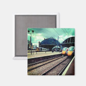 Bahnhof Newcastle - Foto Magnet (Vorderseite/Rückseite)